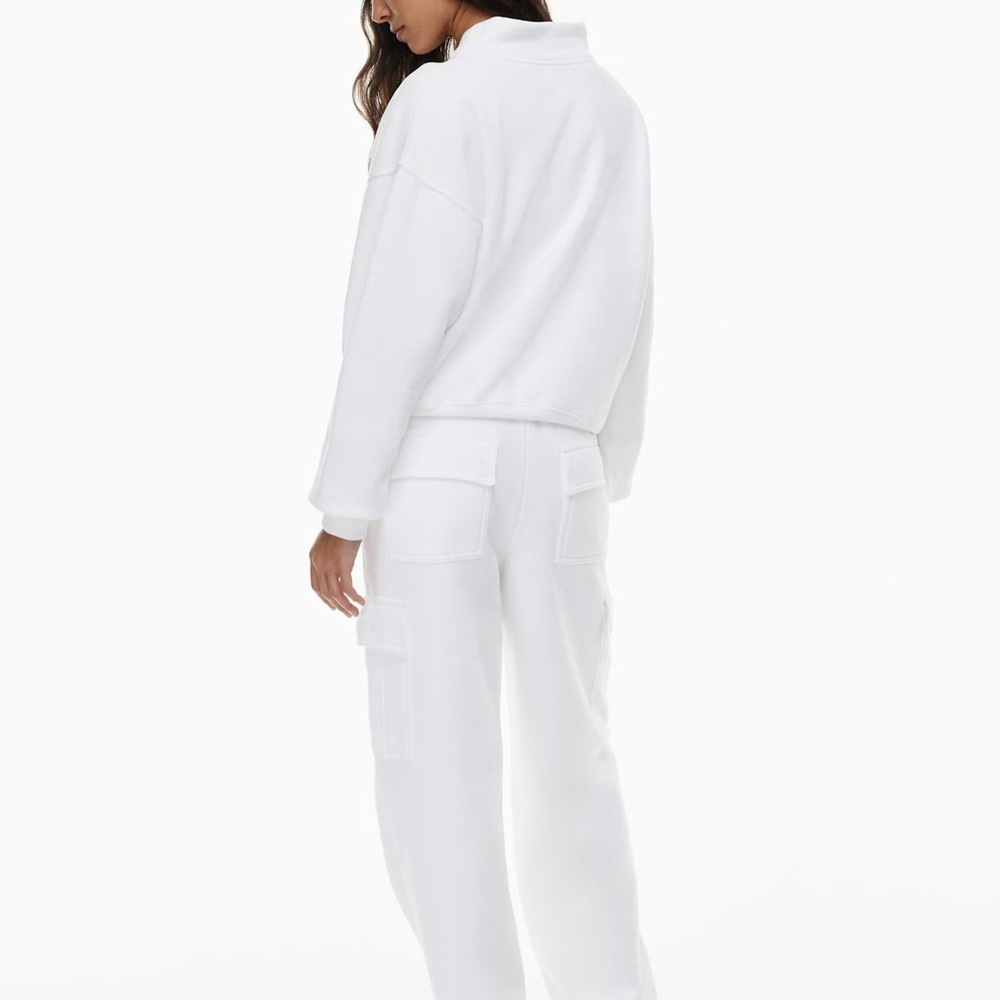 Women's White Cargo Sweatpants